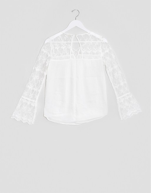 Hollister white blouse sales