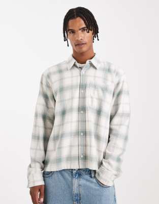 Hollister Hollister long sleeve flannel shirt in green check