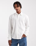 [Hollister] Hollister long sleeve linen shirt in white XL WHITE