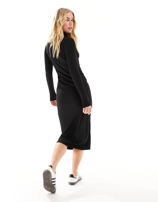 Long sleeve mock neck dress online
