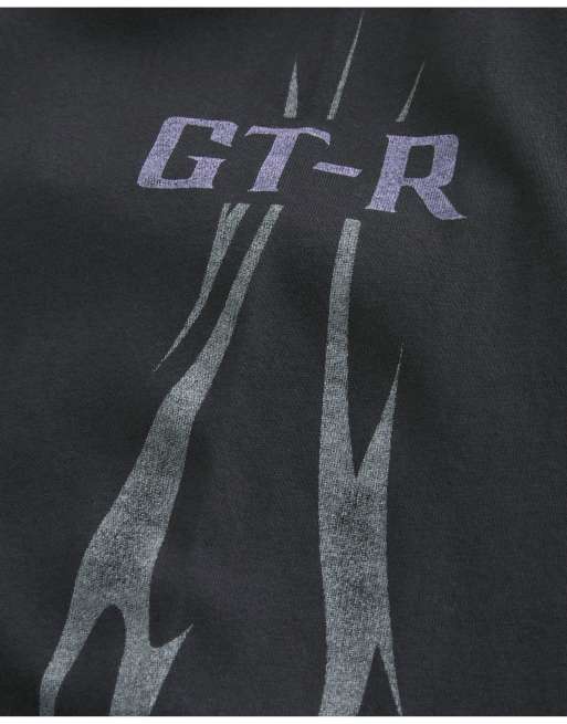 Hollister Long-sleeve nissan skyline graphic tee in black pattern, 5 of 5