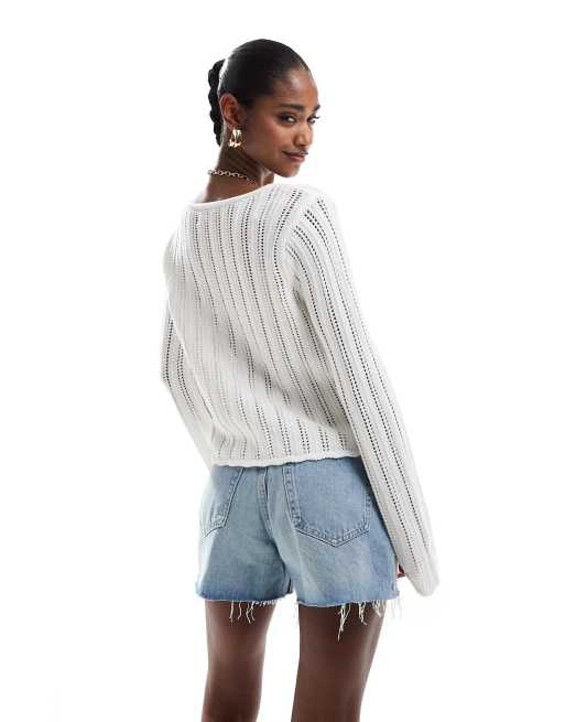 Veste Crochet Grise Plastic Island - Taille M - Nouveau Avec étiquettes
