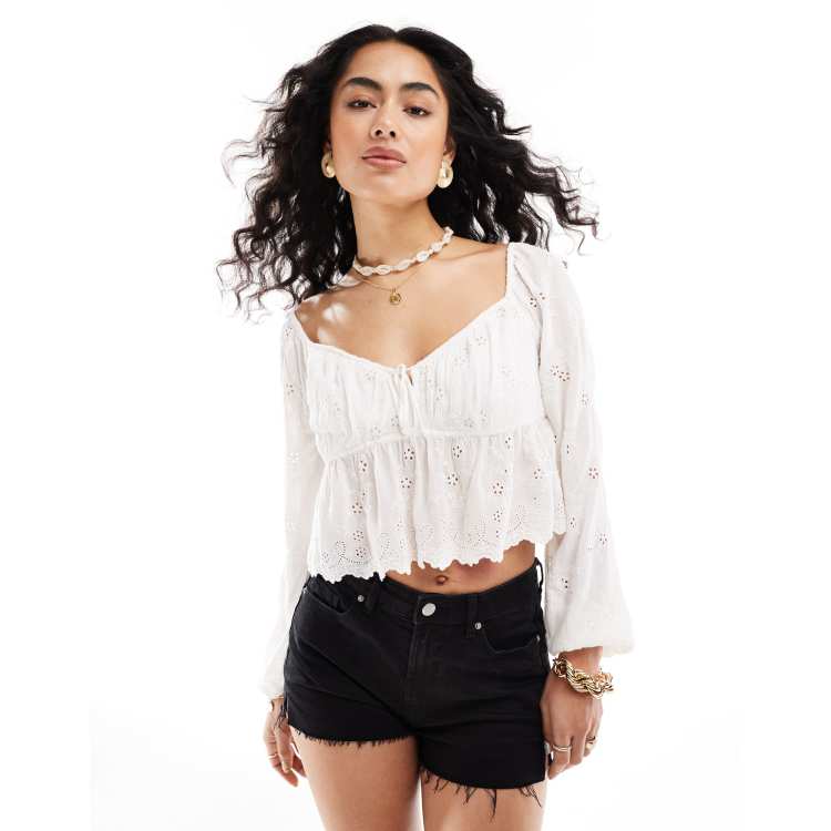 Hollister tie front top sale