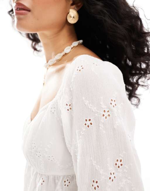 Puff Sleeve Hollister Womens Blouses Hollister Long Sleeve Tie