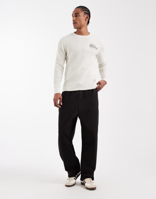 Hollister long sleeve top wth motor graphic in cream, 2 of 5