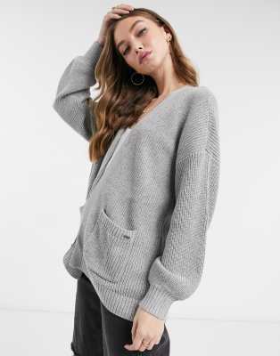 hollister grey cardigan