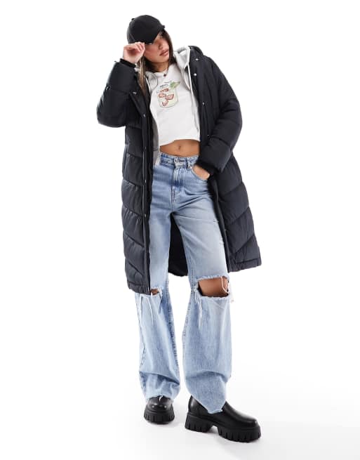 Hollister long puffer jacket shop