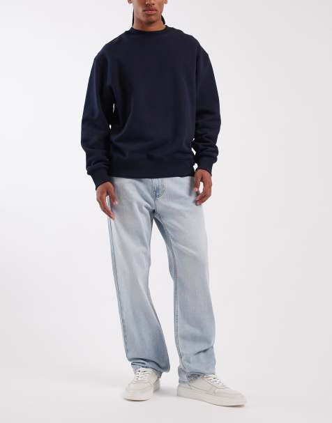 Hollister loose 5 pocket jeans in light blue wash