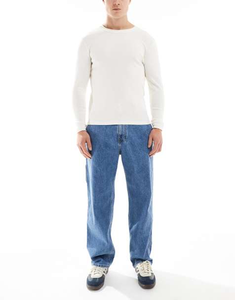 Hollister loose carpenter jean in light blue wash - view 1