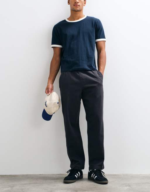 Hollister loose fit pull on pants in black, 1 of 5