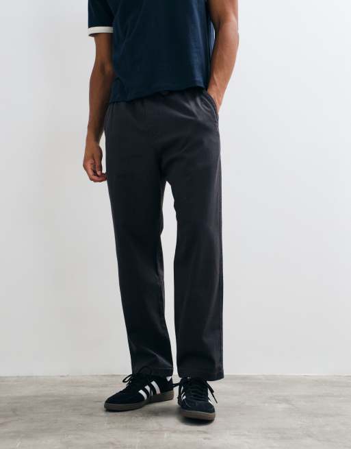 Hollister loose fit pull on pants in black, 2 of 5