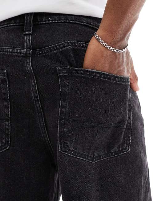 Hollister loose jorts in medium black wash