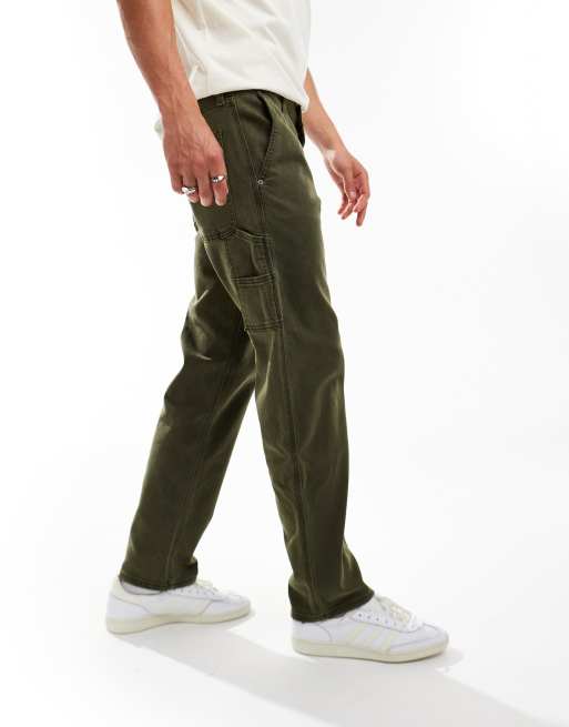 Hollister - Losvallende timmermansjeans in mid-wash