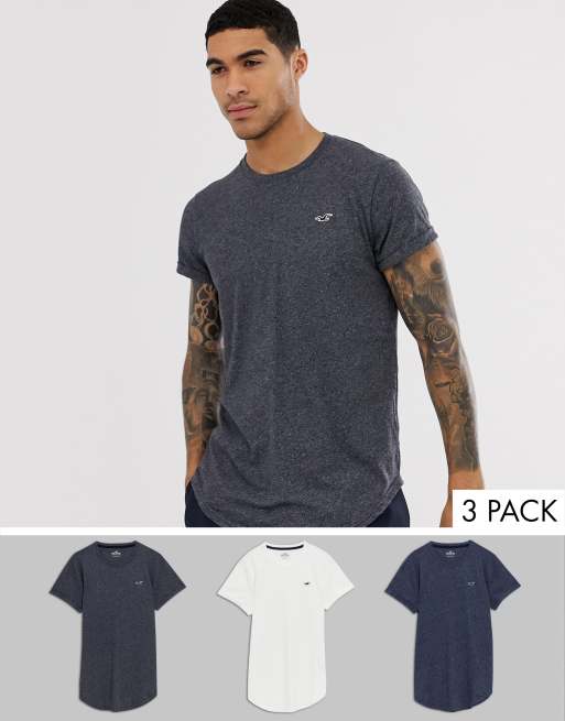 Lot 3 t hot sale shirt hollister