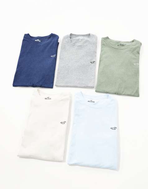 Hollister - Lot de 5 t-shirts avec logo emblématique - Multicolore - view 1