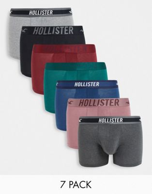 Lots Hollister - Lot de 7 boxers avec taille à logo - Multicolore