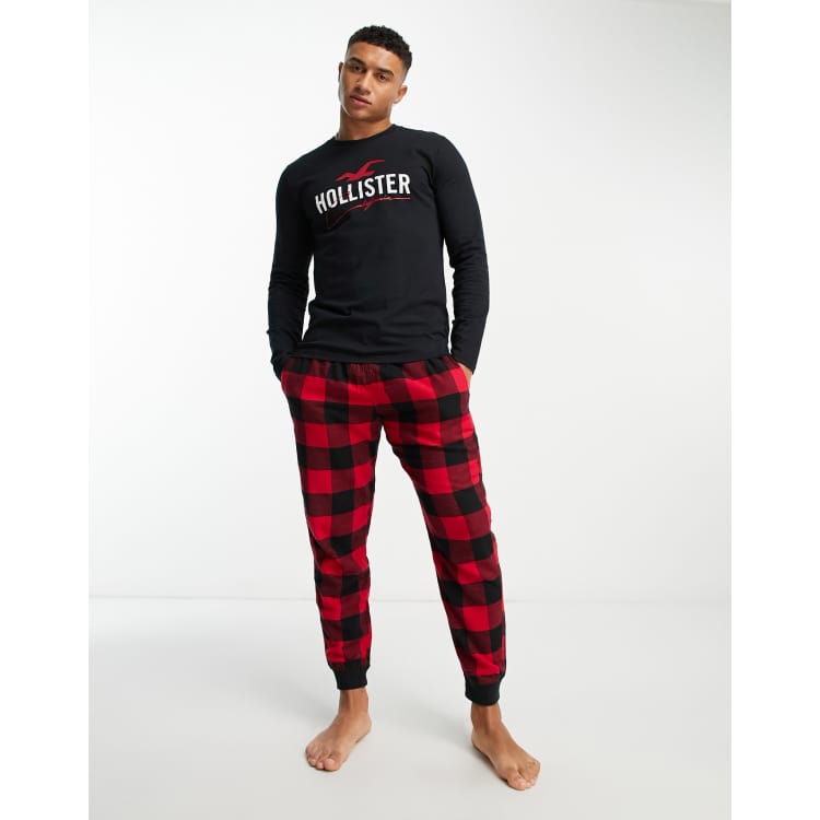 Hollister red joggers sales