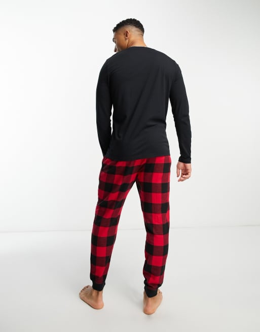 Hollister flannel best sale joggers