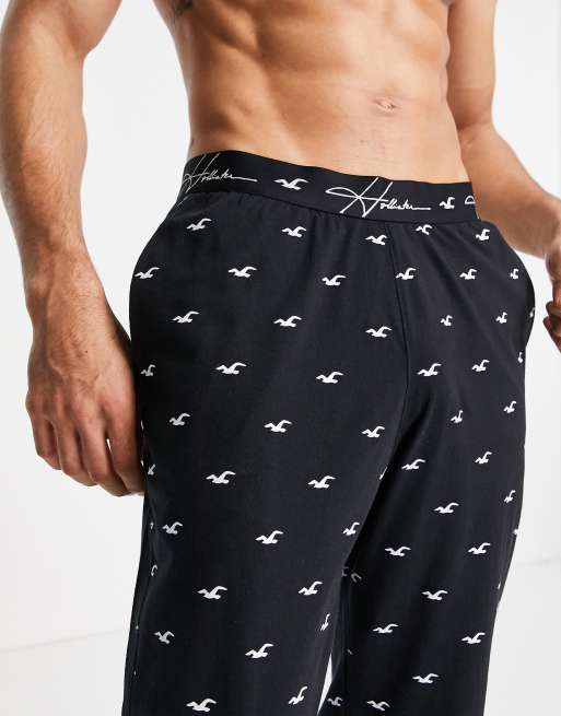 HOLLISTER MEN STRAIGHT LEG SWEATPANTS BIG APPLIQUE LOGO - WOWSOUQ