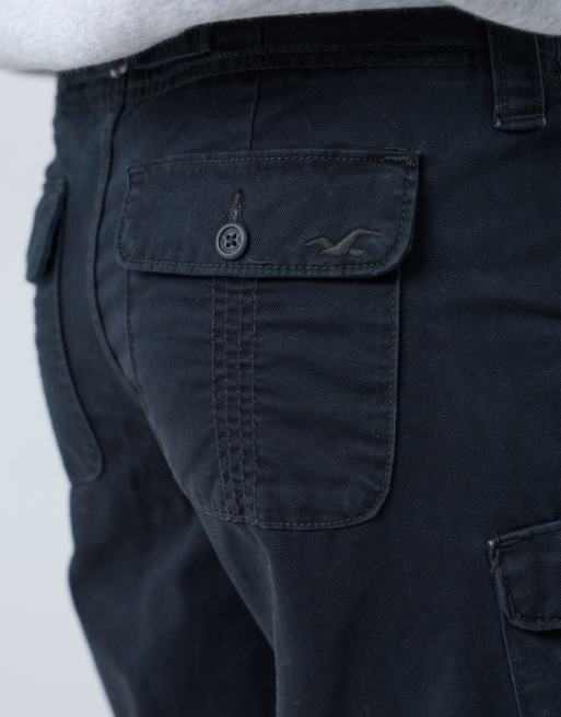 Hollister low rise baggy cargo pants in black, 4 of 5