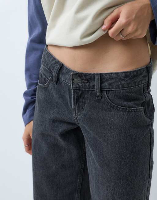 Hollister low rise baggy fit jeans in black wash, 3 of 5