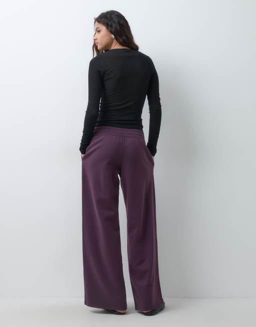 Hollister low rise baggy joggers in plum, 4 of 5