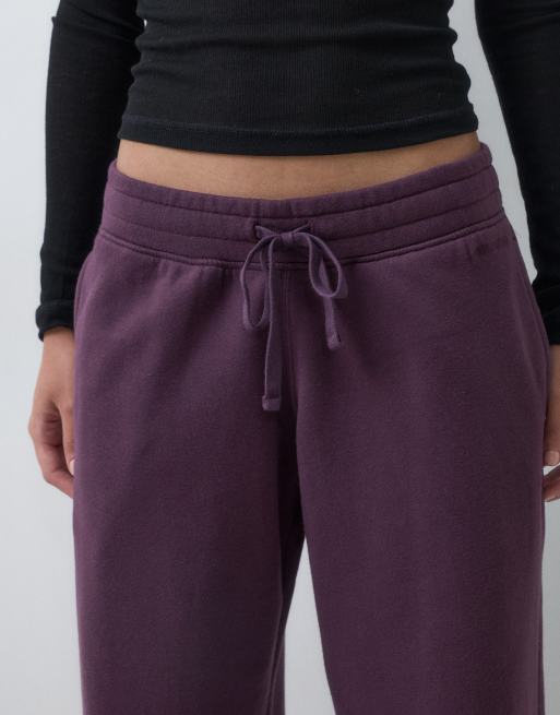 Hollister low rise baggy sweatpants in plum, 5 of 5