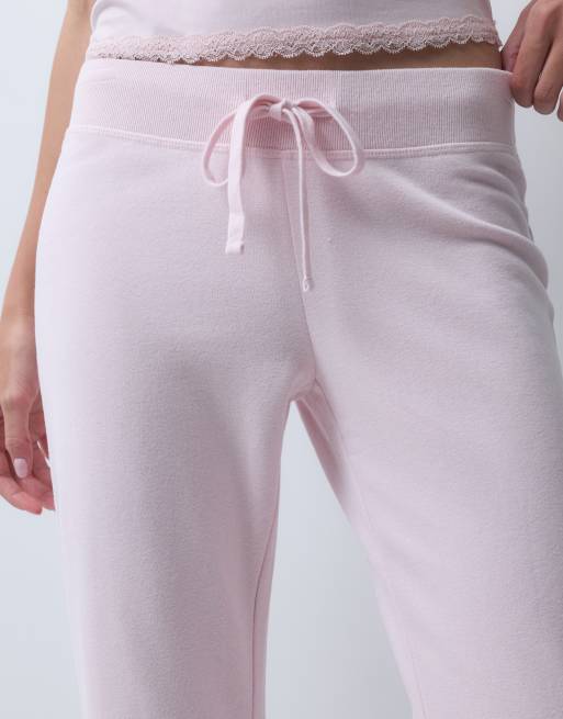 Hollister low rise baggy trackies in light pink, 4 of 5