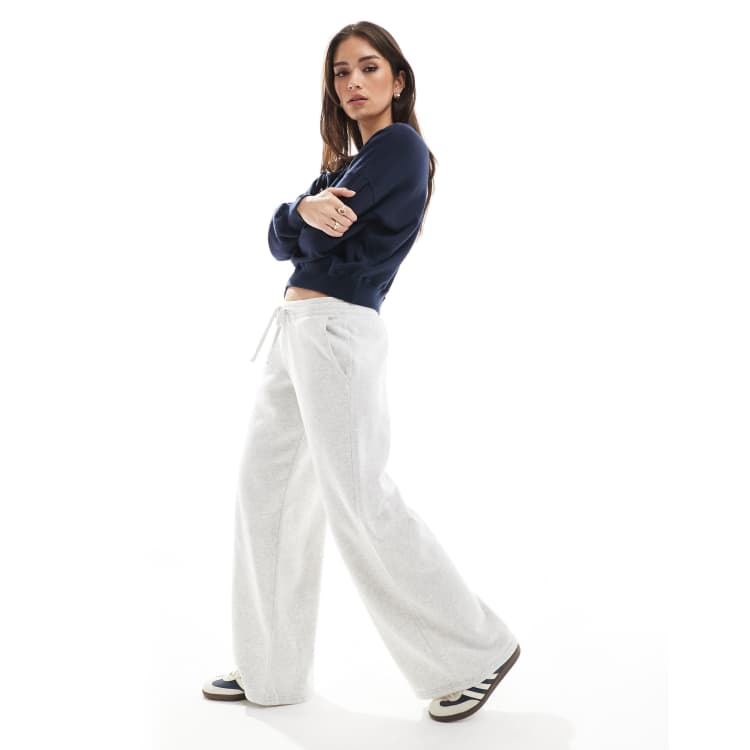 Hollister low rise baggy wide leg sweat pant in grey ASOS