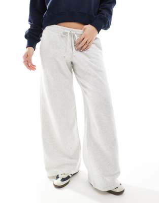 Hollister Low Rise Baggy Wide Leg Sweatpants In Gray