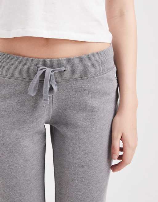Hollister low rise bootcut back logo joggers in grey, 4 of 5