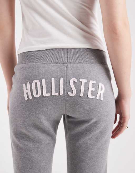 Hollister low rise bootcut back logo joggers in grey, 5 of 5