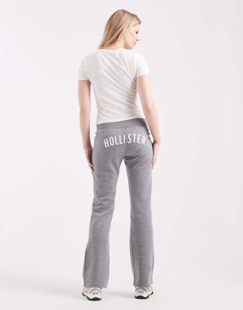 Hollister low rise bootcut back logo sweatpants in gray - view 1