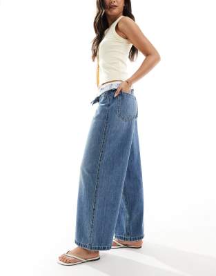 Hollister Low Rise Curvy Super Baggy Jeans