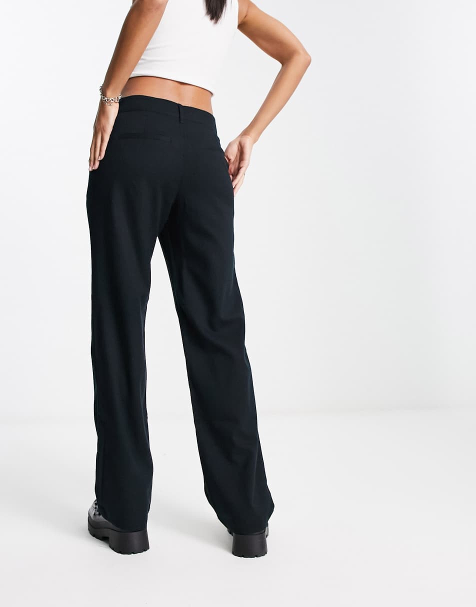 Hollister low rise dad trouser in black 0