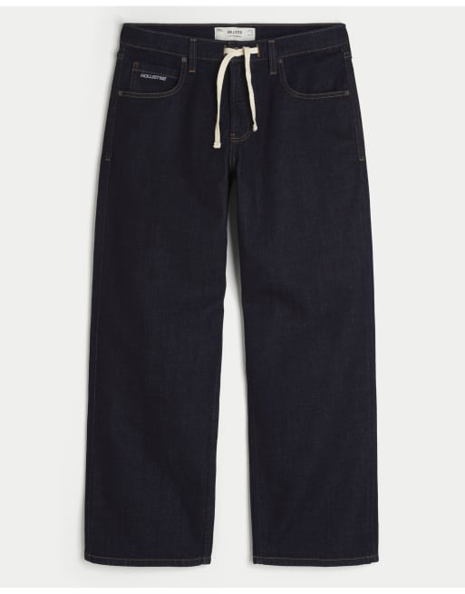 Hollister Low-rise drawstring waist baggy jeans in rinse, 4 of 6