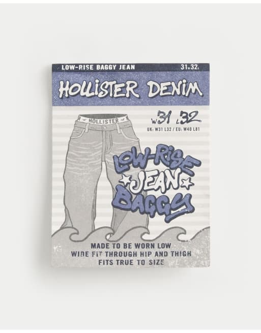 Hollister Low-rise drawstring waist baggy jeans in rinse, 6 of 6