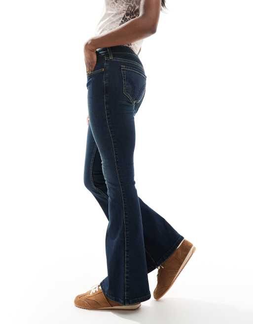 Hollister low rise flare jeans in dark rinse, 2 of 5