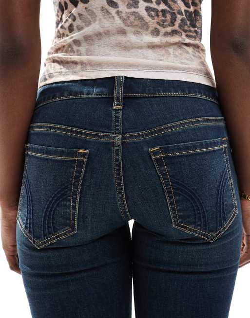 Hollister low rise flare jeans in dark rinse, 5 of 5
