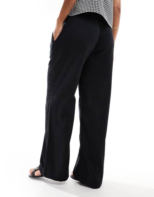 Hollister low rise pull on tailored trouser in black ASOS