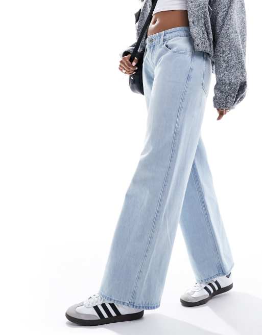 Hollister mom jeans in light wash blue, ASOS