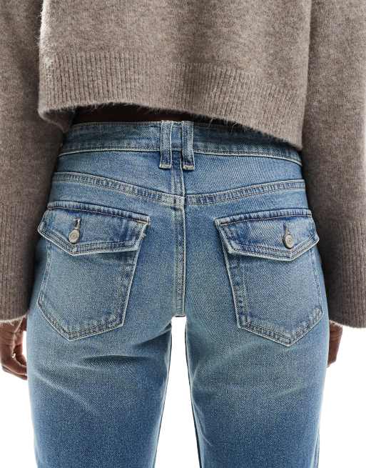 Hollister low rise relaxed bootcut jean in indigo ASOS