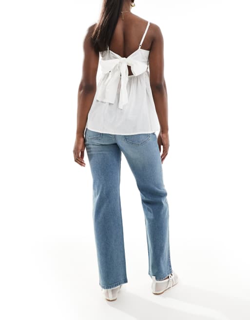 Hollister low rise relaxed straight leg jeans in medium wash, 2 of 5
