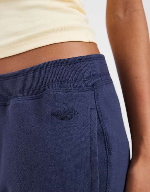 Hollister low rise slim fit sweatpants in navy blue, 4 of 5