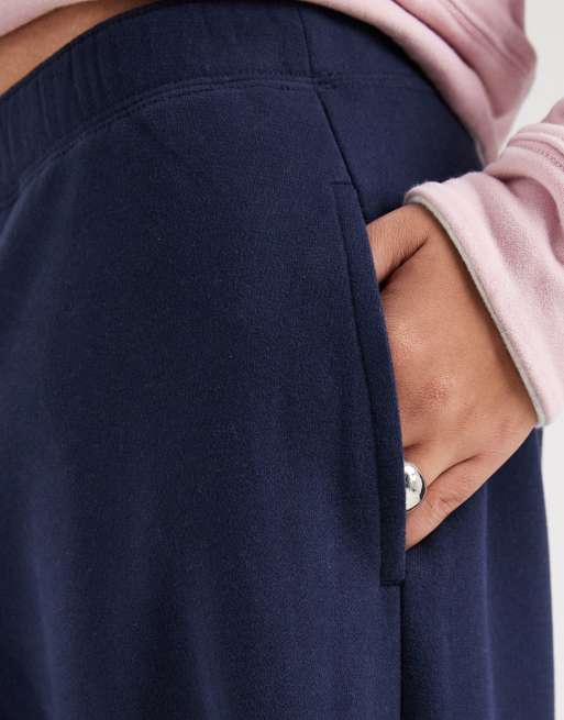 Hollister low rise super baggy joggers in navy, 3 of 5