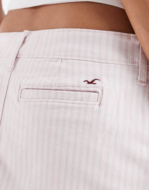 Hollister low rise twill mini skirt in baby pink, 3 of 5