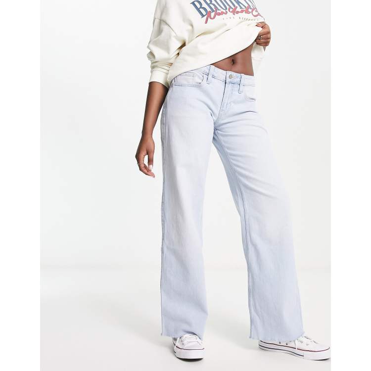 Hollister white jeans womens sales