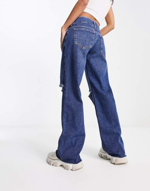 Hollister Low-Rise Light Wash Super Baggy Jeans