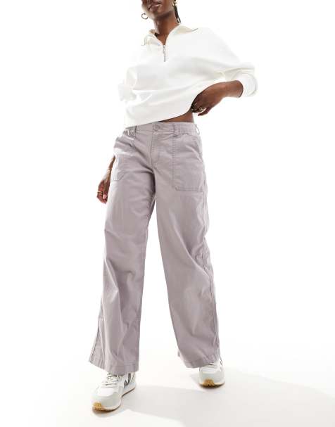 Hollister low waist cargo trouser in pink - view 1
