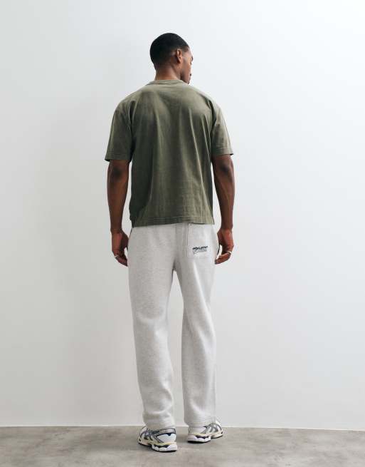 Hollister low waist open cuff baggy jogger in light grey, 2 of 5